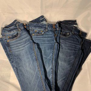 Lot of 3 American Eagle Artist 00 Long Jeans